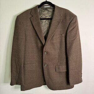 Oscar De La Renta Men's Brown Wool Sports Coat Size 42S